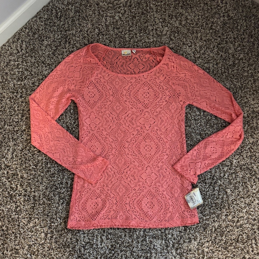 Coral Lace Women's Top NWT